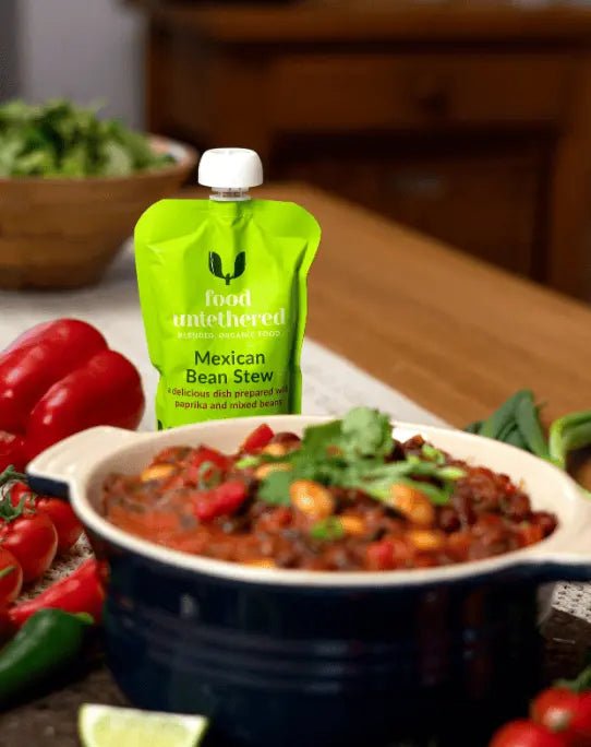 Mexican Bean Stew blended tube feeding meal - high-protein organic food with paprika and mixed beans (1.7kcal/ml)